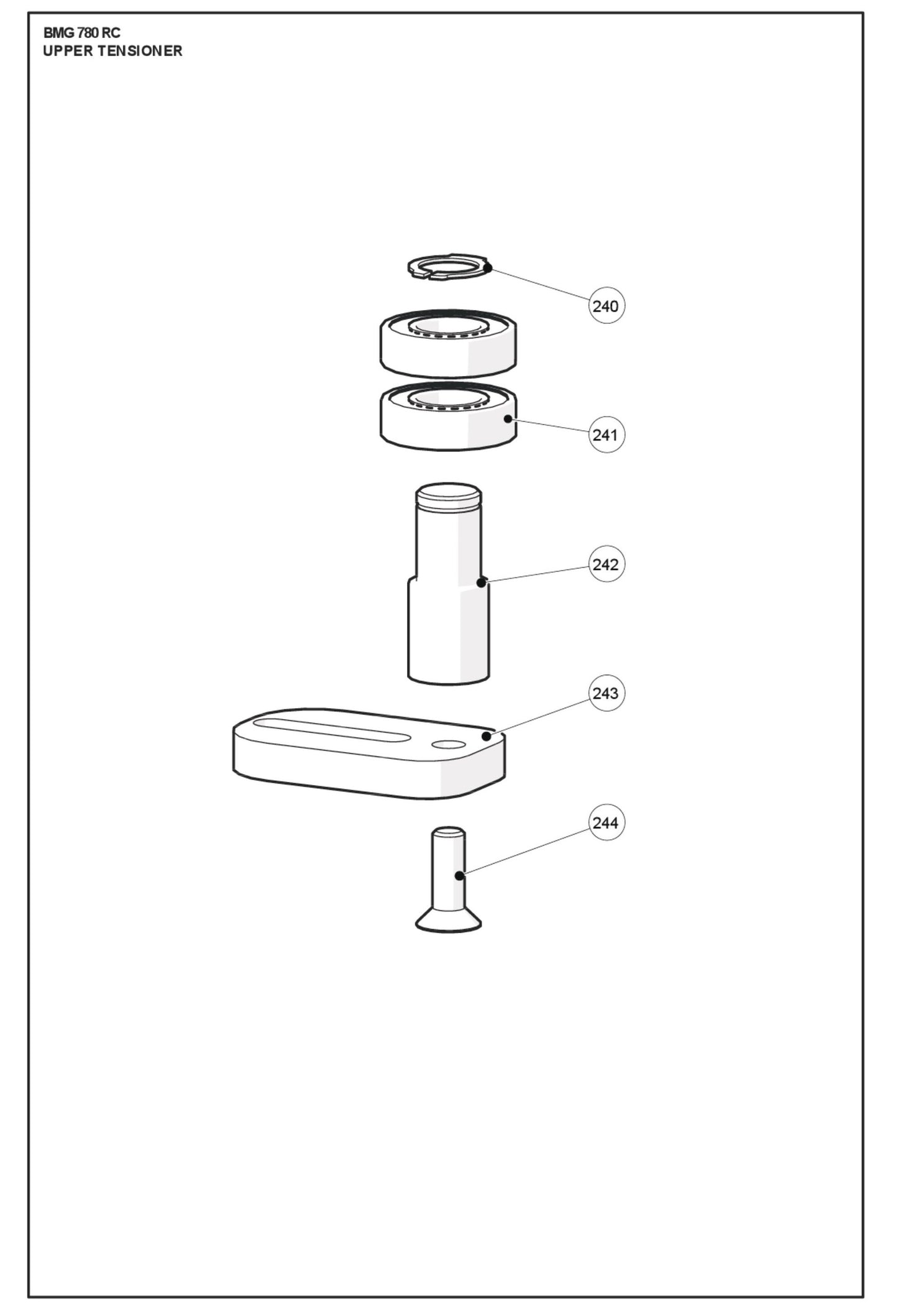 Upper Tensioner Parts For BMG 780 RC By Husqvarna