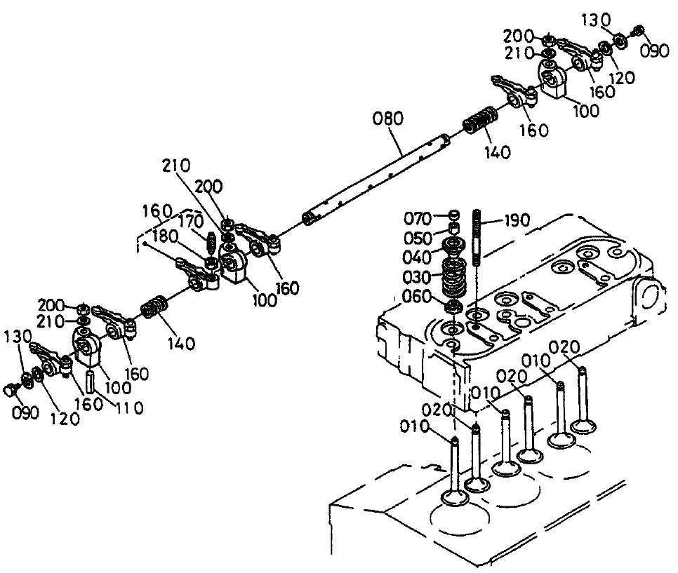Valve and Rocker Arm Assembly Parts for KD1800-KD6 Light Towers by Multiquip