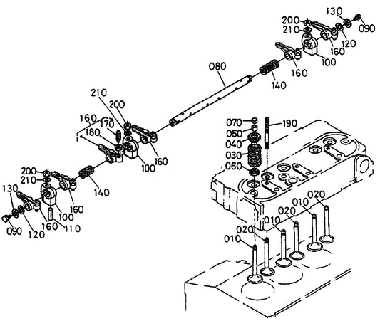 Valve and Rocker Arm Assembly Parts for KD1800-KD6 Light Towers by Multiquip