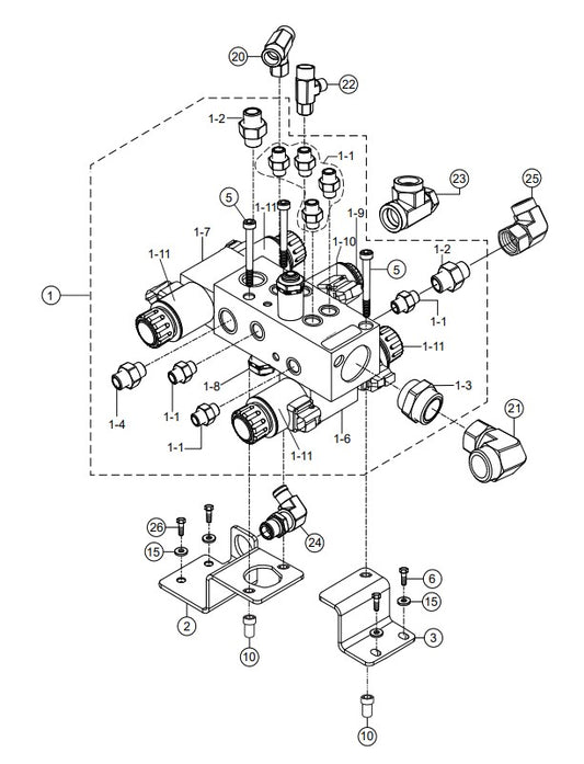 Valve Block Assembly Parts-RX 1575, RX 157533 YANMAR 3TNV80F DIESEL ENGINE