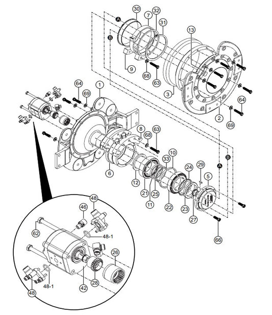 Vibration Assembly Parts-RX 1575, RX 157533 YANMAR 3TNV80F DIESEL ENGINE