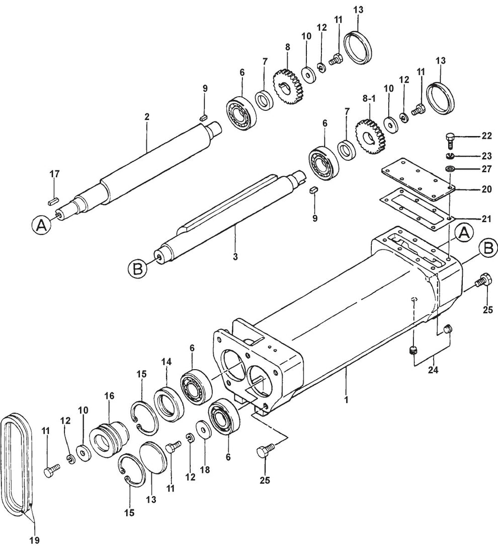 Vibrator Assembly Parts For MRH800DS2 Vibratory Rollers By Multiquip