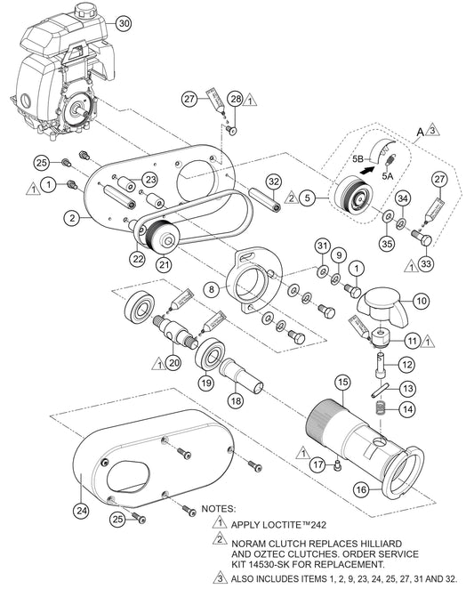 BPX Vibrator Assembly Parts By Multiquip