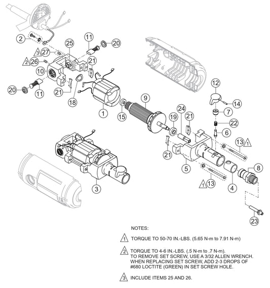 Vibrator Motor Assembly Parts By Multiquip