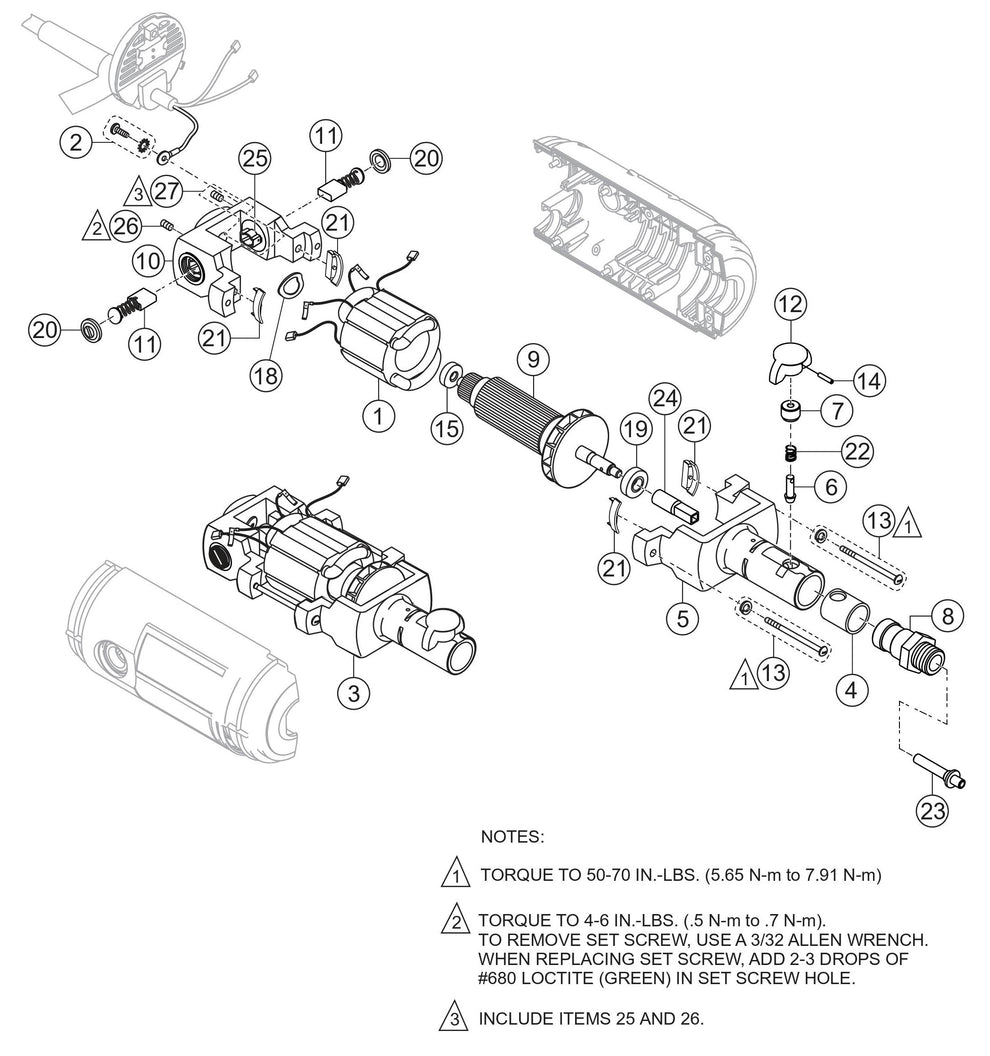 Vibrator Motor Assembly Parts By Multiquip