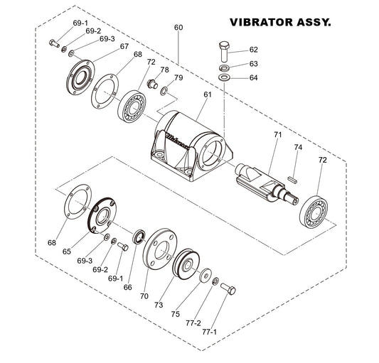 MVC82VGV, MVC82VGVW Vibrator Assembly Parts