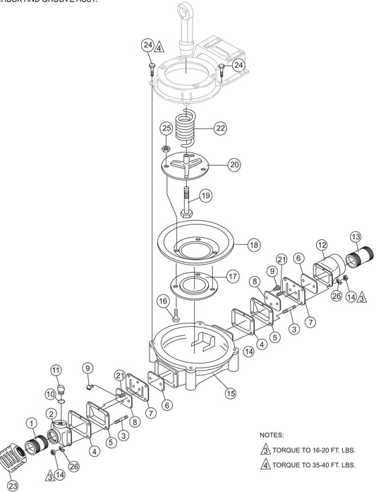 MQ MQD306HA Waterbox And Groove Assembly Parts By Multiquip