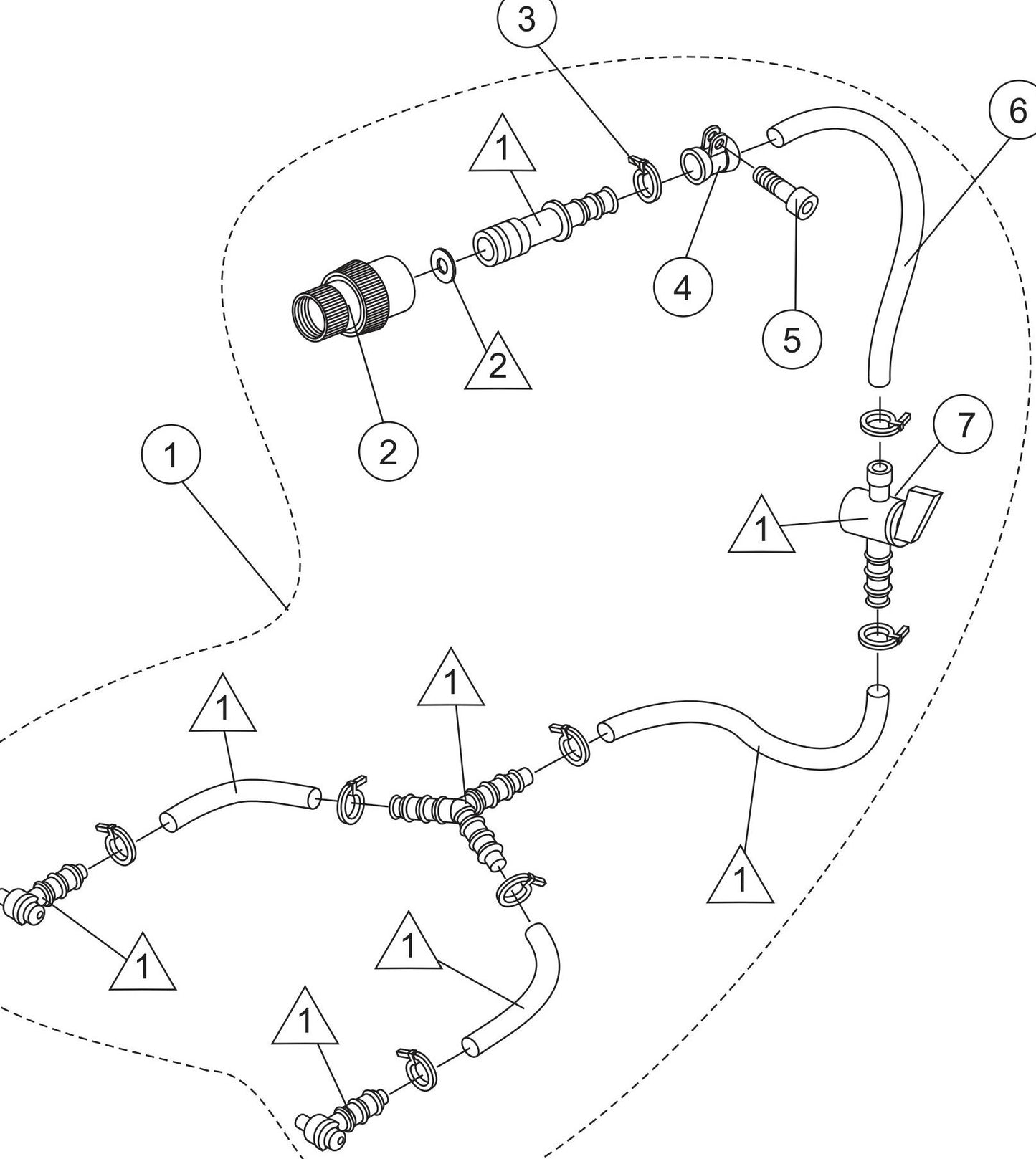 HS62A Water Kit Assembly Parts
