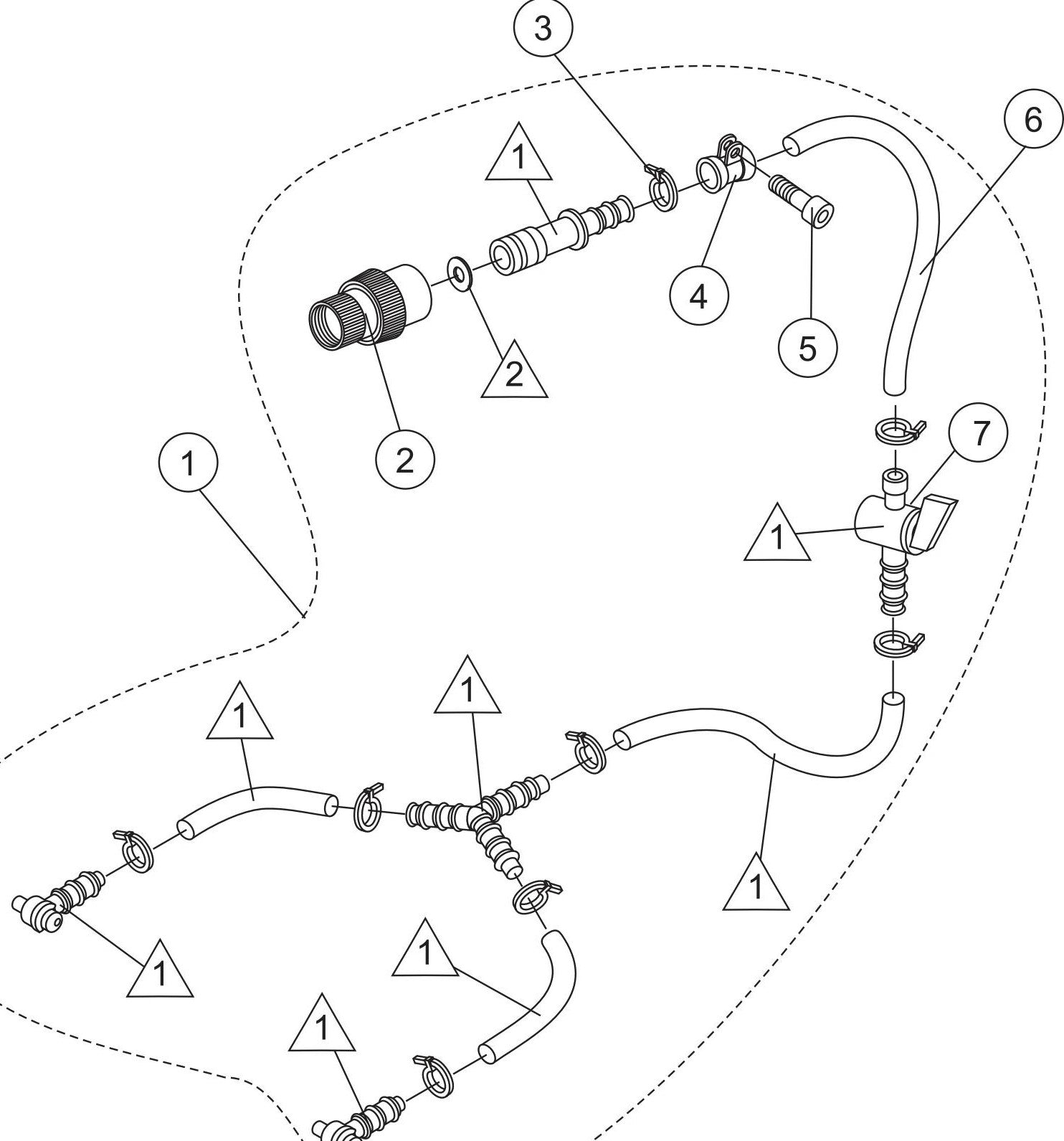 HS81A Water Kit Assembly Parts