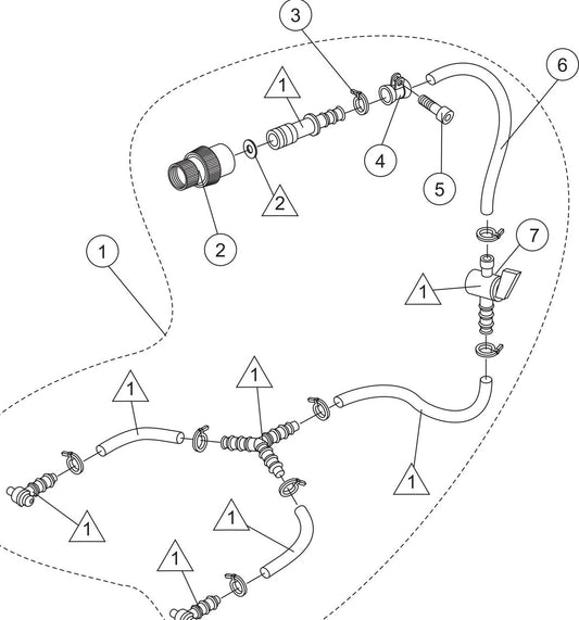 HS81A Water Kit Assembly Parts