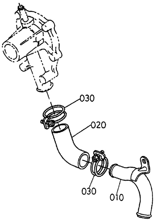 Water Pipe Assembly Parts for KD1800-KD6 Light Towers by Multiquip