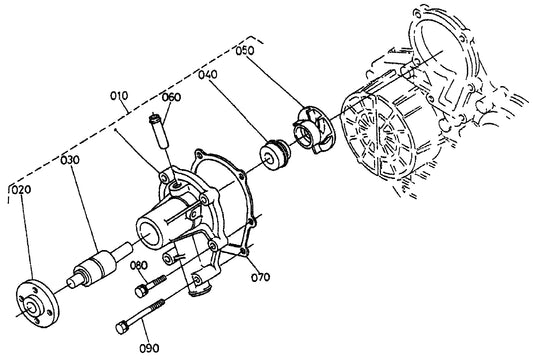Water Pump Assembly Parts for KD1800-KD6 Light Towers by Multiquip