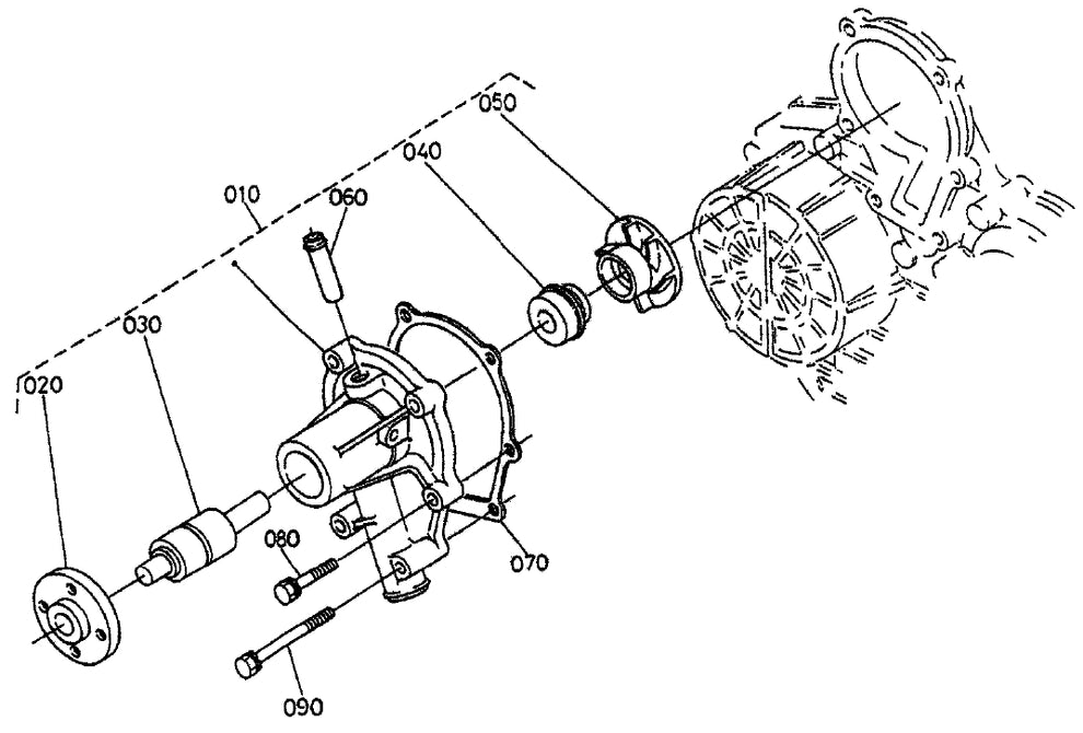 Water Pump Assembly Parts for KD1800-KD6 Light Towers by Multiquip