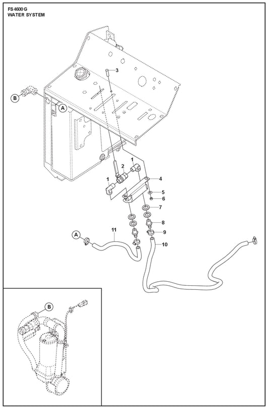 Water System Parts For FS4600 G By Husqvarna
