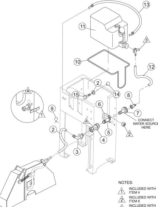 Water System Assembly Parts For SP2 CE13H20 SCE13H20 SCE20H20 By Multiquip