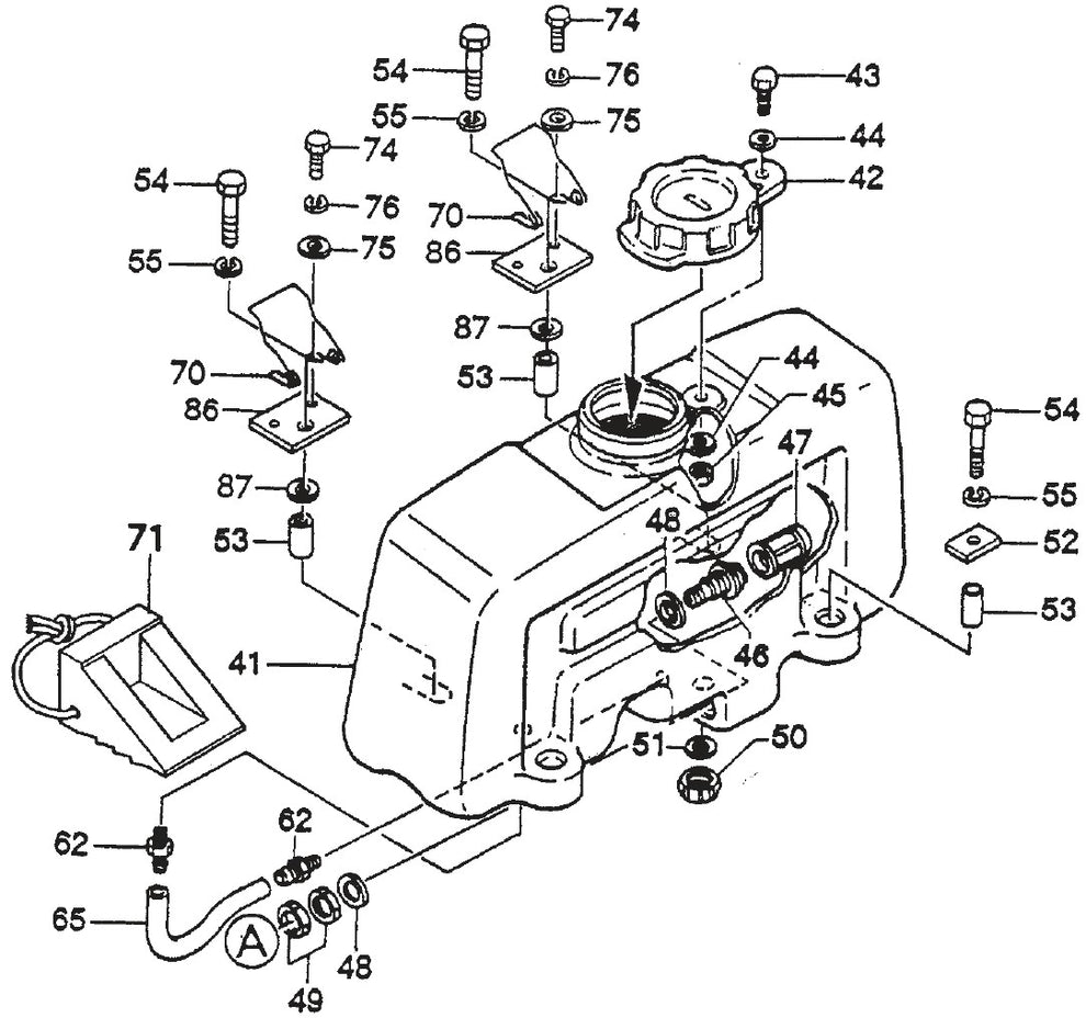 Water Tank Assembly Parts For MRH800DS2 Vibratory Rollers By Multiquip