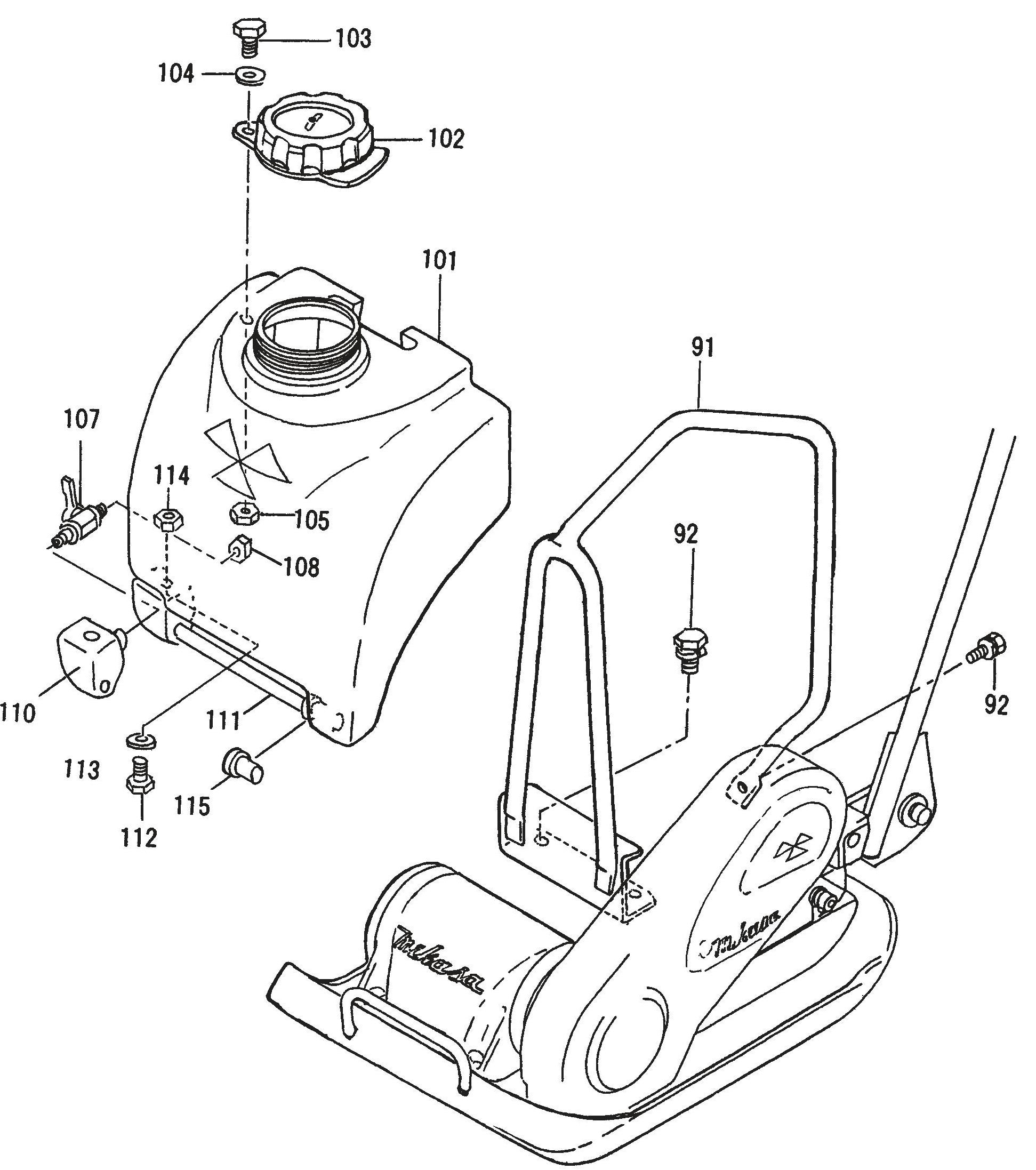MVC70H/HW Water Tank Assembly Parts