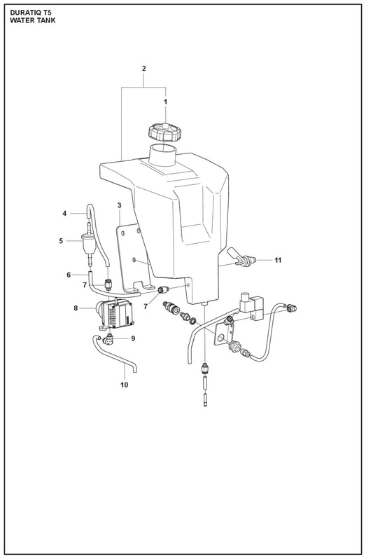 Water Tank Parts For HTC X8 By Husqvarna