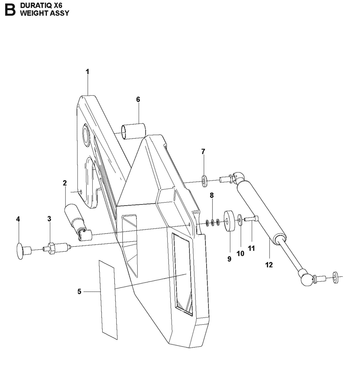 Weight Assembly Parts For HTC X6 By Husqvarna
