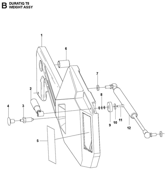 Weight Assembly Parts For HTC T8 By Husqvarna