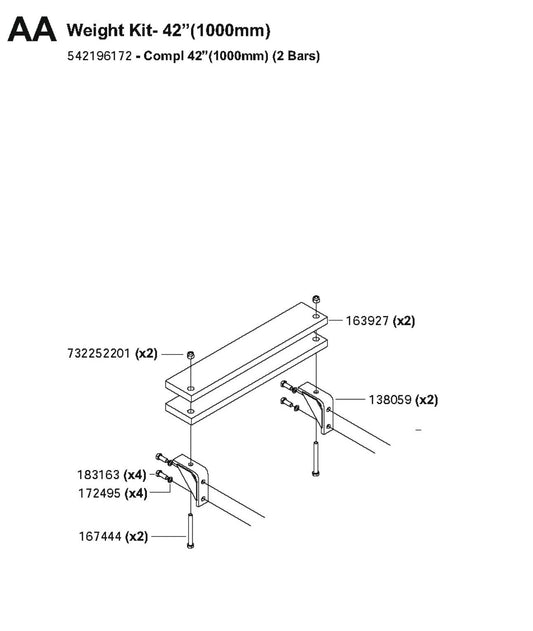 Weight Kit - 42&quot; (1000mm) Parts For FS6600D By Husqvarna