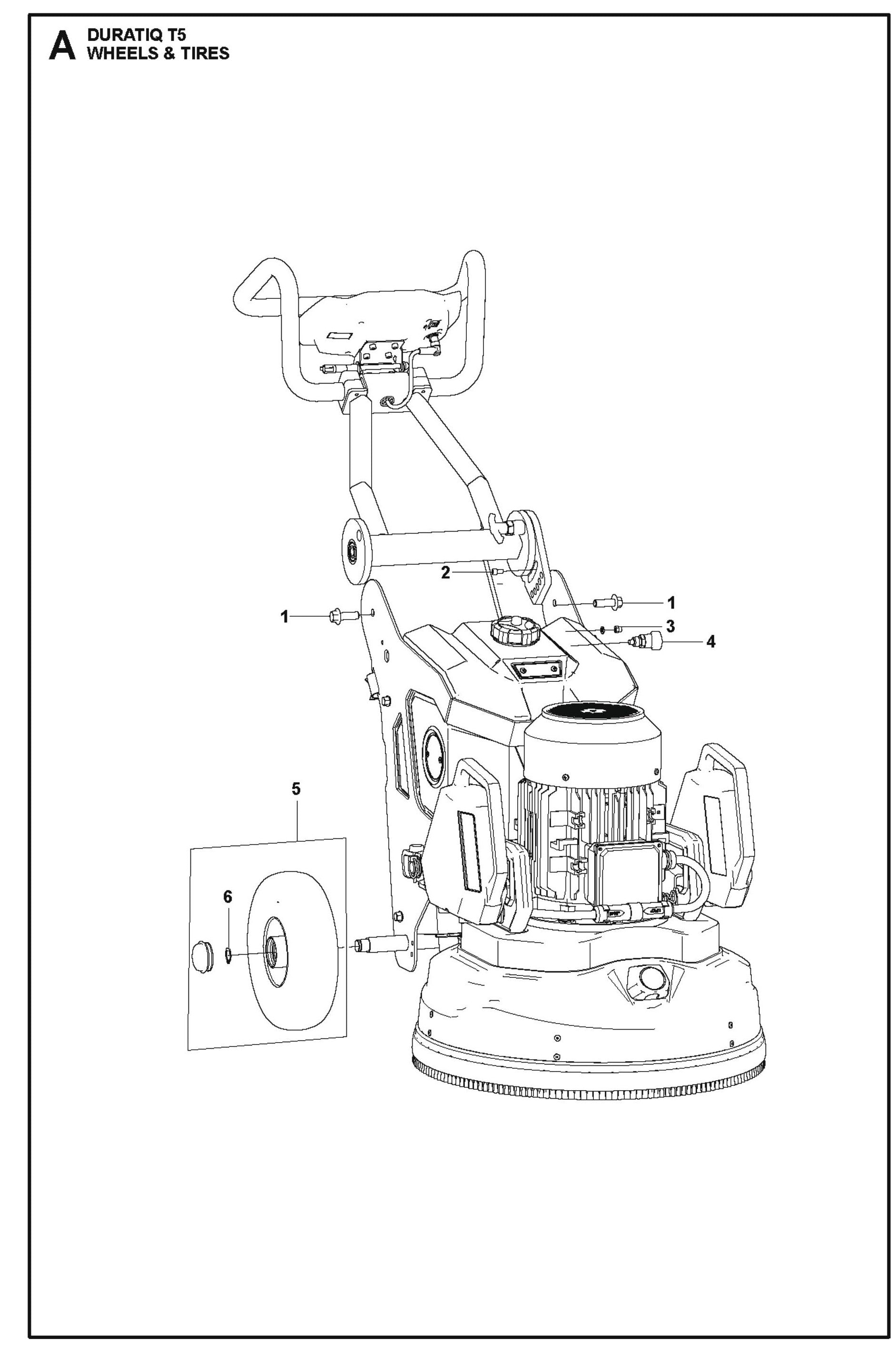 Wheels And Tires Parts For HTC T5 (4 kW) By Husqvarna