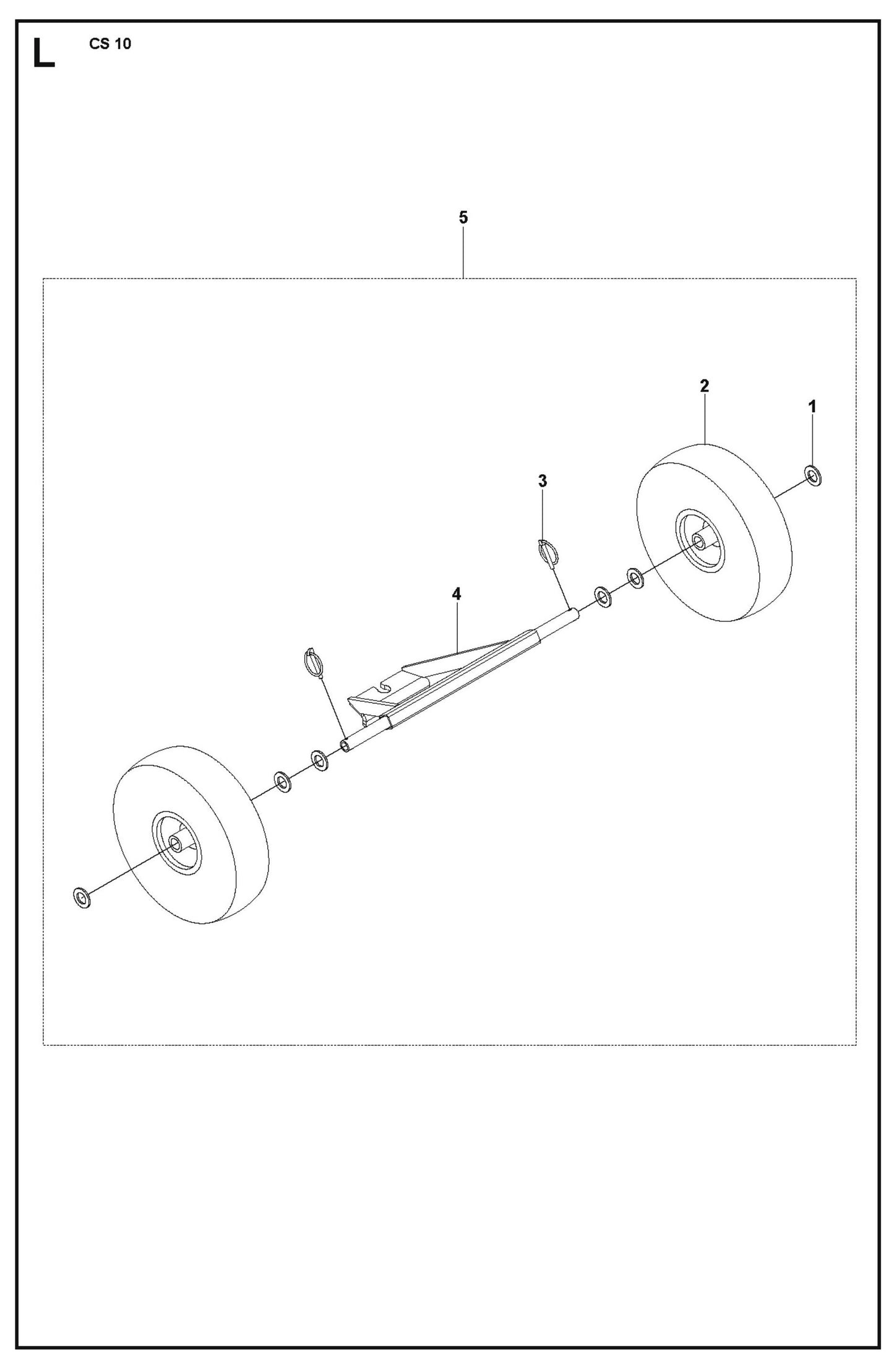 Wheel Assembly Parts For CS 10 Wire Saw By Husqvarna