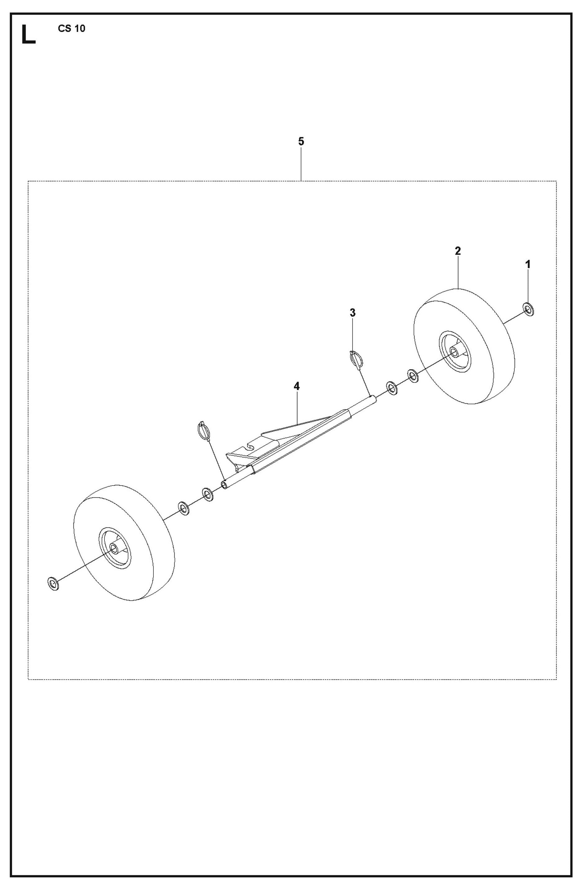 Wheel Assembly Parts For CS 10 Wire Saw By Husqvarna