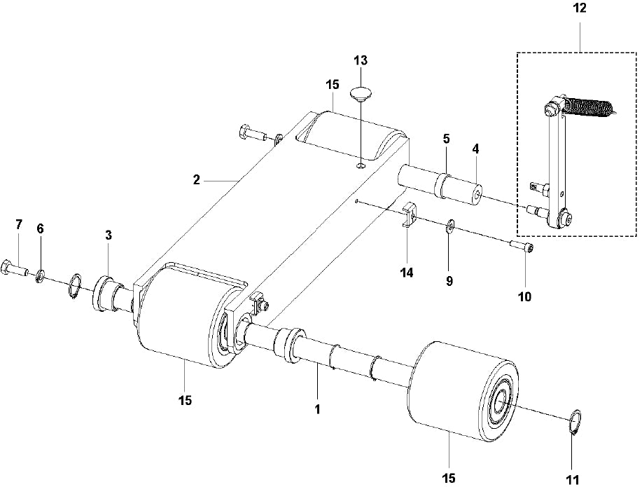 Wheel Carriage Assembly Parts for Soff Cut 150 Saw by Husqvarna