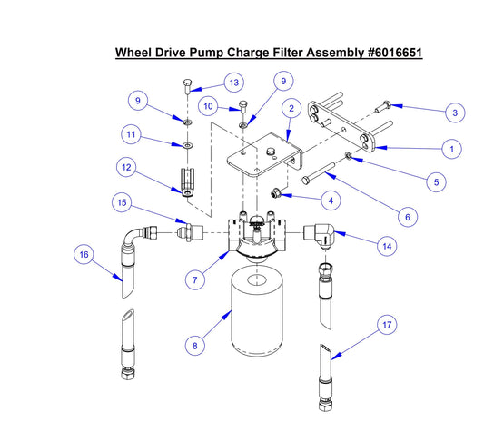 CC8574DD Wheel Drive Pump Charge Filter Assembly 