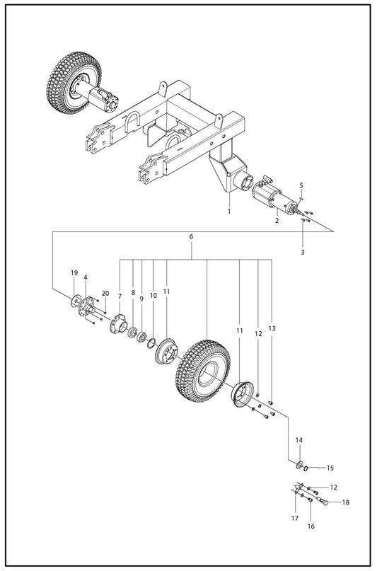 Wheels and Tires Parts For PG 680 RC By Husqvarna