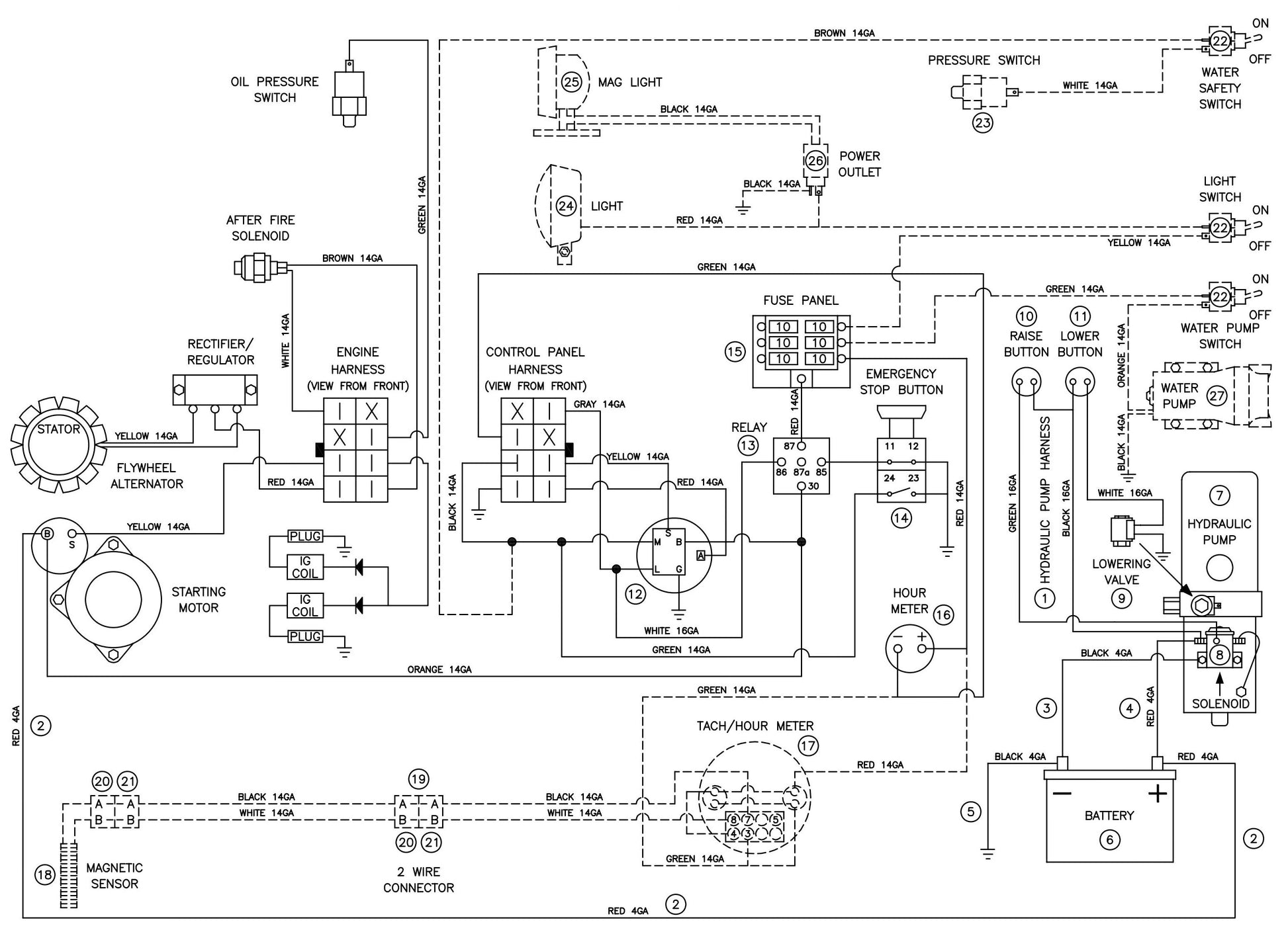 CC3500J Wiring Diagram 35 HP Brlggs-Vanguard Parts