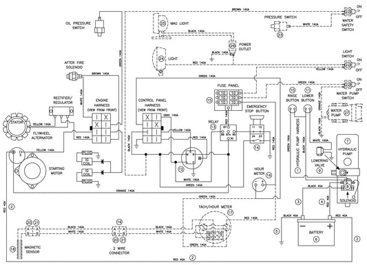 CC3500J Wiring Diagram 35 HP Brlggs-Vanguard Parts