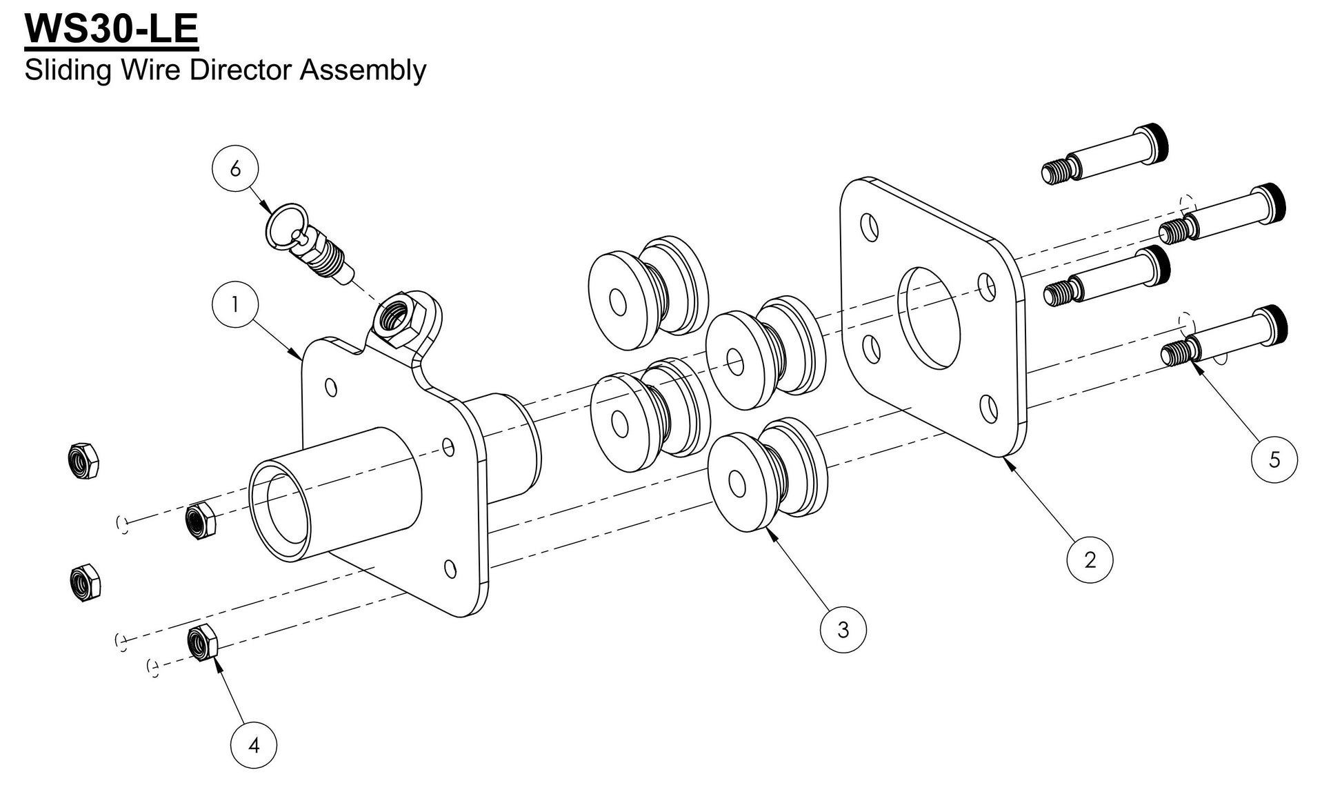 WS30-LE Sliding Wire Director Assembly-1 Parts