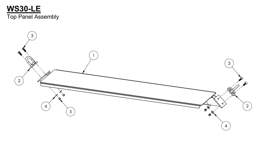 WS30-LE Top Panel Assembly Parts