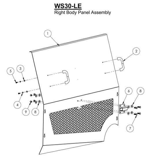 WS30-LE Right Body Panel Assembly Parts