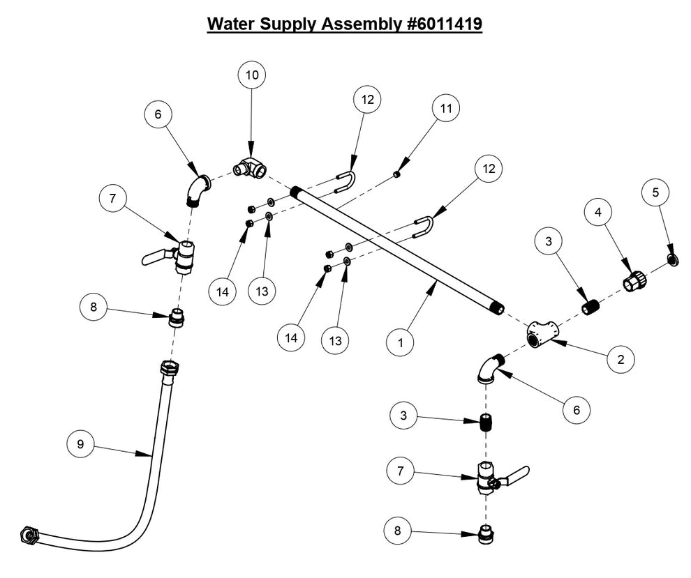 CC3538 JK Water Supply Assembly