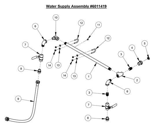 CC3500J Water Supply Assembly