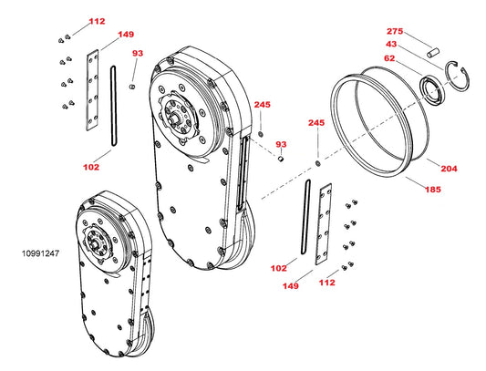 WSE2226 High-Cycle Wall Saw Assembly-8 Parts