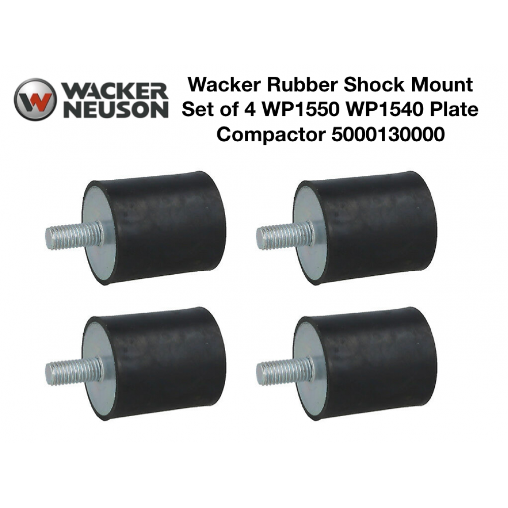 Wacker WP1550  WP1340 plate compactor tamper OEM rubber shock mount set of 4 