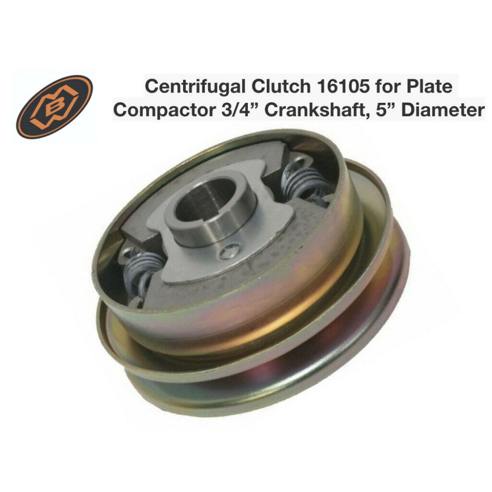 Centrifugal Clutch 3 Triple Pulley V belt plate compactor 1" shaft 4" Diameter 