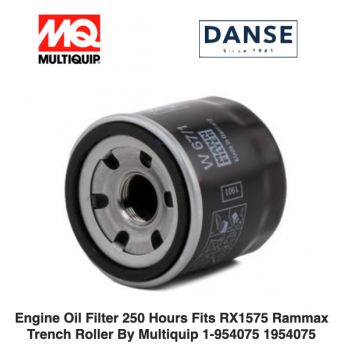 ENGINE OIL FILTER 250 HOURS  fits RX1575 Rammax Trench Roller by Multiquip 1-954075 1954075