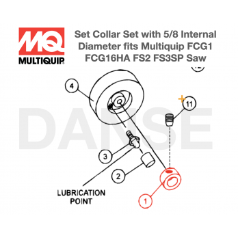 15028 Collars, Wheel for FCG1 Slabsaver Concrete Saw by Multiquip