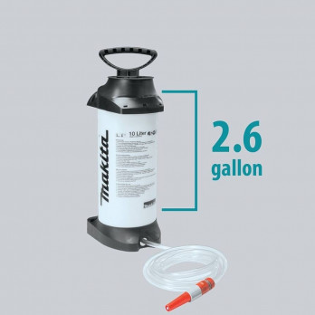 Makita Pressurized Water Tank (2.6 Gallon) for Concrete Cut Off Saw