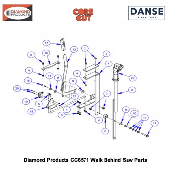 3/8" Flat Washer Uss H.s. (1"OD) Yellow Zinc 2900473 Fits Core Cut CC6571 Walk Behind Saw By Diamond Products
