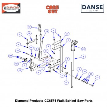 #6-32 Locknut, Nylon 2901325 Fits Core Cut CC6571 Walk Behind Saw By Diamond Products