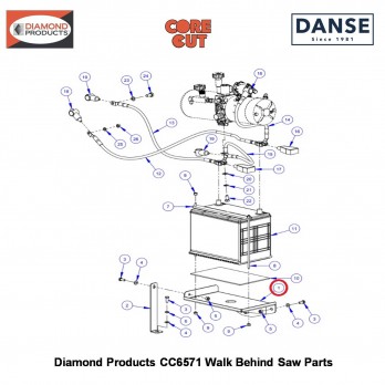 Battery Platform (CC6500) 6010670 Fits Core Cut CC6571 Walk Behind Saw By Diamond Products