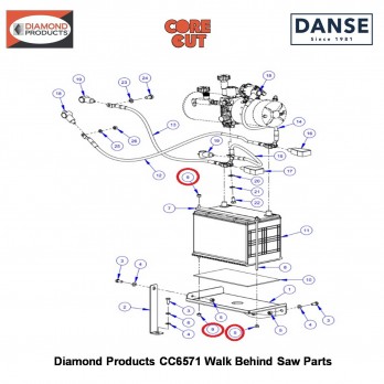 1/4-20 Lock Nut Nylon 2900010 Fits Core Cut CC6571 Walk Behind Saw By Diamond Products