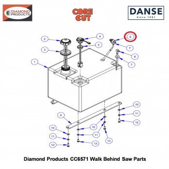 Fuel Valve W/pick-up Tube 2501777 Fits Core Cut CC6571 Walk Behind Saw By Diamond Products