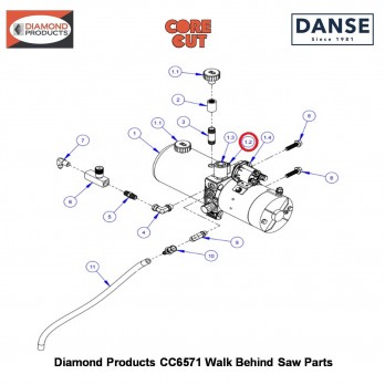 Coil Concentric Hyd.pump 2700243 Fits Core Cut CC6571 Walk Behind Saw By Diamond Products